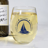 Laatste Sail voor de Veil Bachelorette Party Wijnglas Zonder Voet