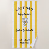 Laatste Sail voor de Veil Bachelorette Strandlaken (Voorkant)