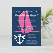 LAATSTE SAIL VOOR DE VEIL bruidspartijuitnodiginge Kaart (Staand voorkant)