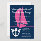 LAATSTE SAIL VOOR DE VEIL bruidspartijuitnodiginge Kaart (Voorkant / Achterkant)