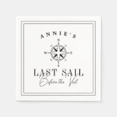 Laatste Sail voor de Veil Nautical Bachelorette Servet (Voorkant)