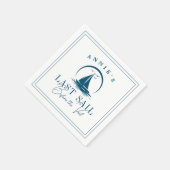 Laatste Sail voor de Veil Nautical Bachelorette Servet (Hoek)