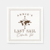 Laatste Sail voor de Veil Nautical Bachelorette Servet (Voorkant)