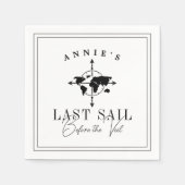 Laatste Sail voor de Veil Nautical Bachelorette Servet (Voorkant)