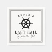 Laatste Sail voor de Veil Nautical Bachelorette Servet (Voorkant)