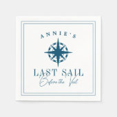 Laatste Sail voor de Veil Nautical Bachelorette Servet (Voorkant)