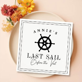 Laatste Sail voor de Veil Nautical Bachelorette Servet