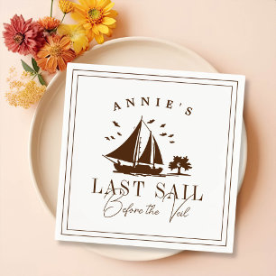 Laatste Sail voor de Veil Nautical Bachelorette Servet