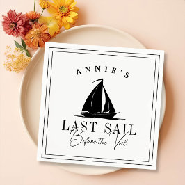 Laatste Sail voor de Veil Nautical Bachelorette Servet