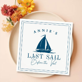 Laatste Sail voor de Veil Nautical Bachelorette Servet