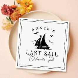 Laatste Sail voor de Veil Nautical Bachelorette Servet