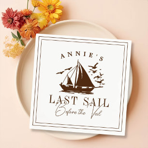 Laatste Sail voor de Veil Nautical Bachelorette Servet