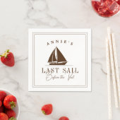 Laatste Sail voor de Veil Nautical Bachelorette Servet (Insitu)