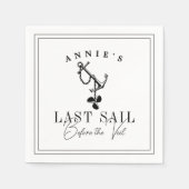 Laatste Sail voor de Veil Nautical Bachelorette Servet (Voorkant)