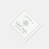 Laatste Sail voor de Veil Nautical Bachelorette Servet (Hoek)