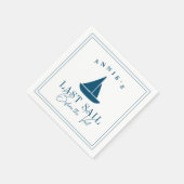 Laatste Sail voor de Veil Nautical Bachelorette Servet (Hoek)