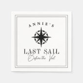 Laatste Sail voor de Veil Nautical Bachelorette Servet (Voorkant)