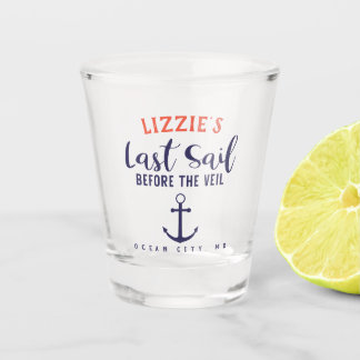 Laatste Sail voor de Veil Nautical Bachelorette Shot Glas