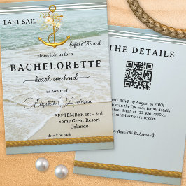 Laatste Sail voor de Veil QR Bachelorette Weekend Kaart