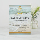 Laatste Sail voor de Veil QR Bachelorette Weekend Kaart (Staand voorkant)