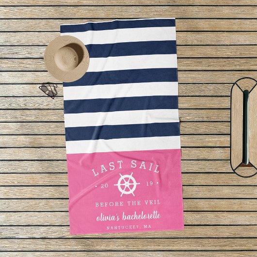 Laatste Sail voor het Veil Bachelorette Weekend Strandlaken