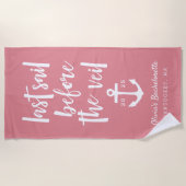 Laatste Sail voor het Veil Bachelorette Weekend Strandlaken (Voorkant)