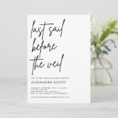 Laatste Sail voor het Veil Nautical Vrijgezellenfe Kaart (Staand voorkant)