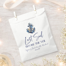 Laatste Sail voor Veil Bachelorette Weekend Party Bedankzakje