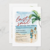 Laatste Sail voor Veil Bachelorette Weekend Party Kaart (Voorkant / Achterkant)