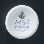 Laatste Sail voor Veil Bachelorette Weekend Party Papieren Kommen<br><div class="desc">Dit zijn de laatste zeilen voor de sluier Bachelorette Weekend Party Paper Bowls!</div>