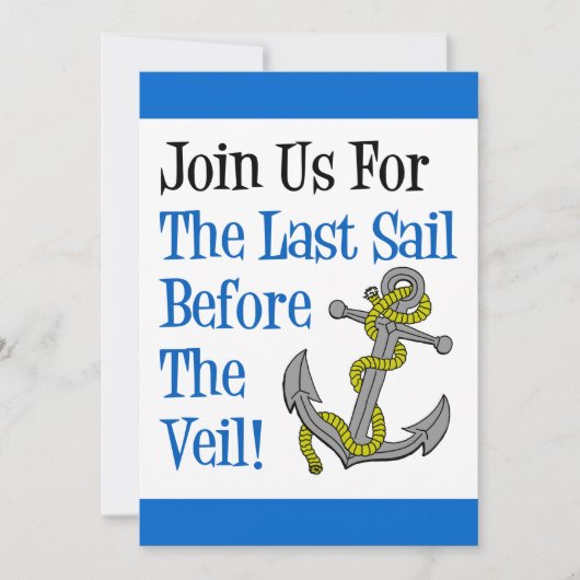 Laatste Sail voor Veil Cruise Uitnodiging (Voorkant)