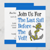 Laatste Sail voor Veil Cruise Uitnodiging (Voorkant / Achterkant)