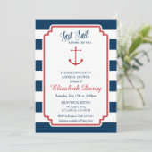 Laatste Sail voor Veil Nautical Bridal Uitnodiging (Staand voorkant)