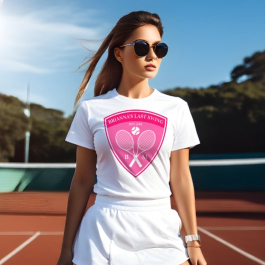 Laatste schommel country clubs tennis Bachelorette T-shirt