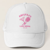 Laatste schommel country clubs tennis Bachelorette Trucker Pet (Voorkant)