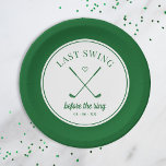 Laatste schommel Golf Bachelorette Papieren Bordje<br><div class="desc">Schattige golfthema Bachfeest! Onderdeel van een heel collectie!</div>