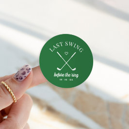 Laatste schommel Golf Bachelorette Ronde Sticker
