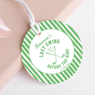 Laatste schommel golf country club Bachelorette gu Bedankjes Labels