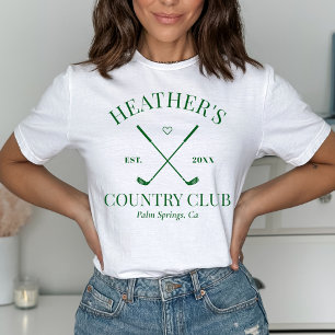 Laatste schommel Golf Country Club Bachelorette T-shirt