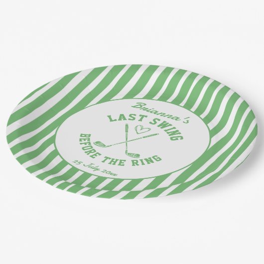 Laatste schommel golf country club Bachelorette we Papieren Bordje (Gekanteld)