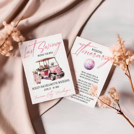 Laatste schommel, golfen vrijgezellenweekend feest kaart