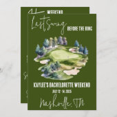 Laatste schommel, golfen vrijgezellenweekend feest kaart (Voorkant / Achterkant)