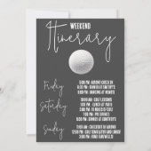 Laatste schommel, golfen vrijgezellenweekend feest kaart (Achterkant)