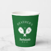 Laatste schommel Pickleball Bachelorette Papieren Bekers (Voorkant)