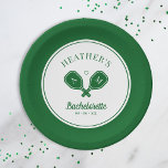 Laatste schommel Pickleball Bachelorette Papieren Bordje<br><div class="desc">Schattige pickleball thema Bach Party! Onderdeel van een heel collectie!</div>