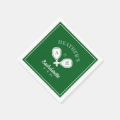 Laatste schommel Pickleball Bachelorette Servet (Hoek)