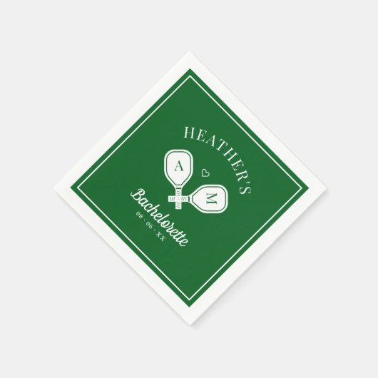 Laatste schommel Pickleball Bachelorette Servet (Hoek)