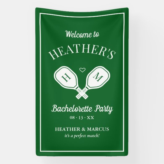 Laatste schommel Pickleball Bachelorette Spandoek (Verticaal)