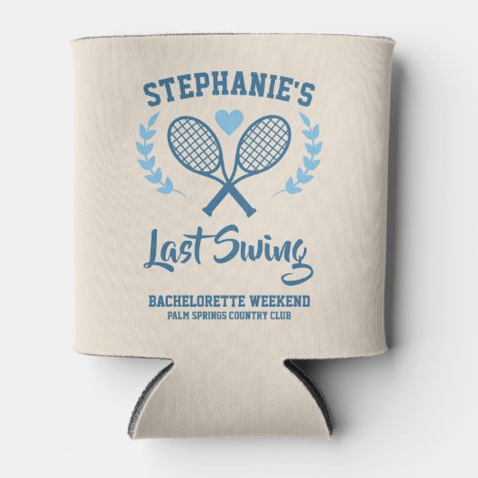 Laatste schommel Tennis Country Club Bachelorette Blikjeskoeler (Voorkant)