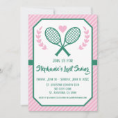 Laatste schommel Tennis Country Club Bachelorette Kaart (Voorkant)